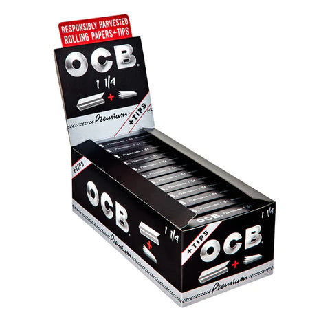 OCB Paper: Premium 1-1/4 + Tips (Black)