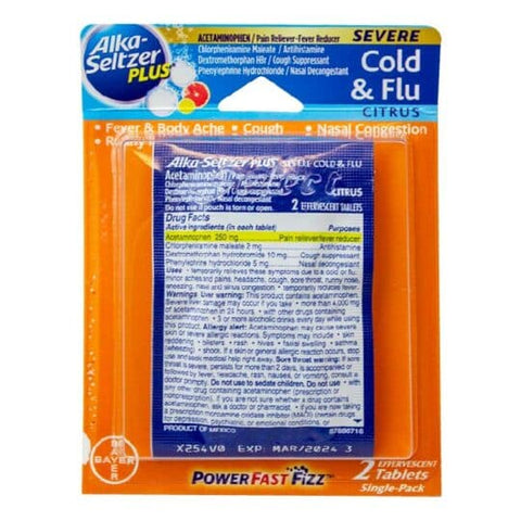 Blister Pack: Alka Seltzer Plus Cold & Flu 2's (12CT)