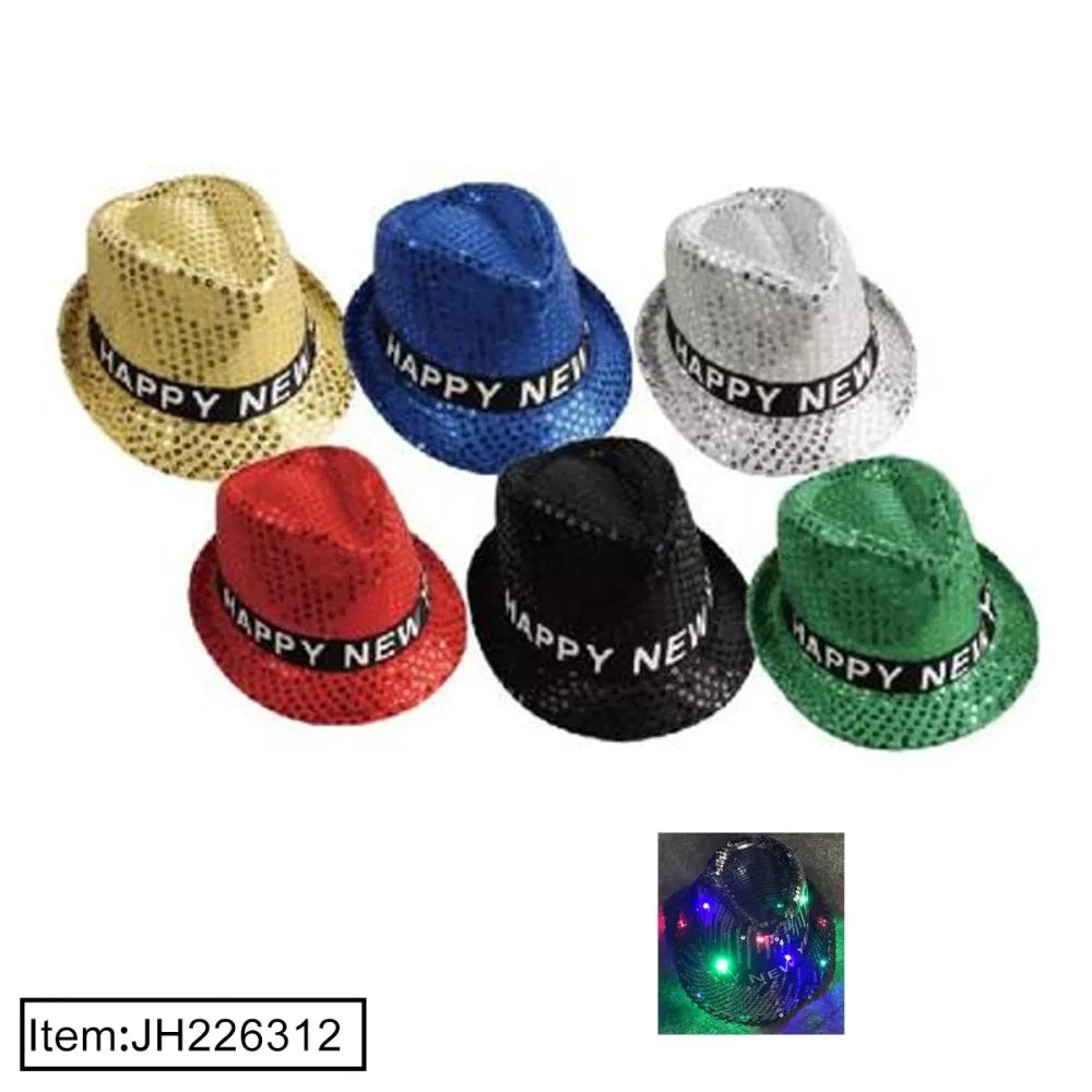 Lighted Hat: Solid Color Fedora (12CT) - 226312