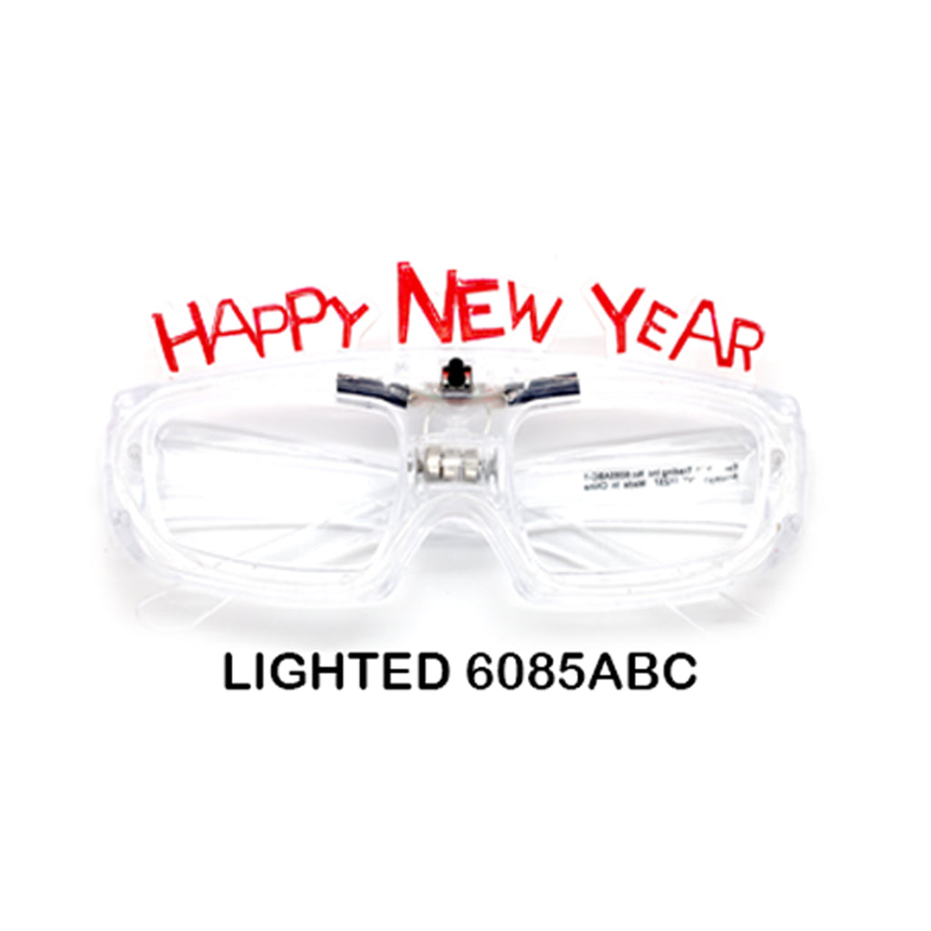 Lighted Glasses: Happy New Year (12CT) - 6085ABC