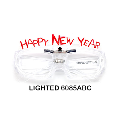 Lighted Glasses: Happy New Year (12CT) - 6085ABC