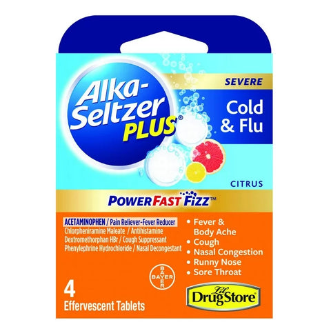 Lil Drug Blister Pack: Alka Seltzer Plus Cold & Flu 4's (6CT)