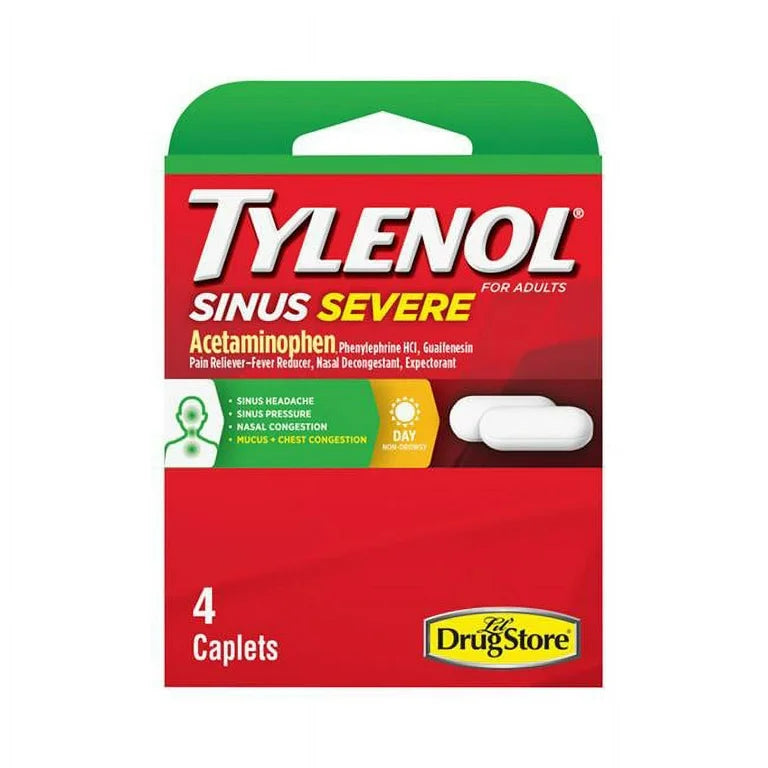 Lil Drug Blister Pack: Tylenol Sinus Severe 4's (6CT)