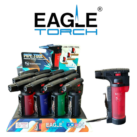 Eagle Torch Lighters: Angle Jumbo Torch With Pipe Tool- PT101PT (15CT)