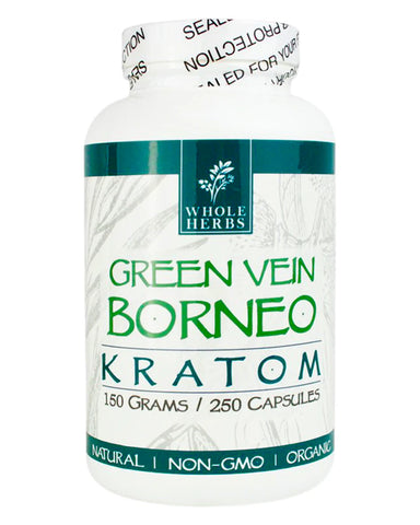 Whole Herbs Bottles: Borneo Green Vein - 250 Capsules | 150 GMS