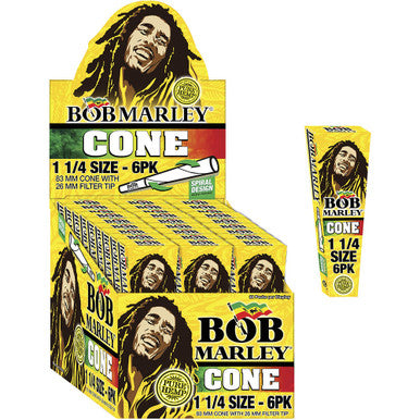 Bob Marley Cone: 1-1/4 (6 Pack)