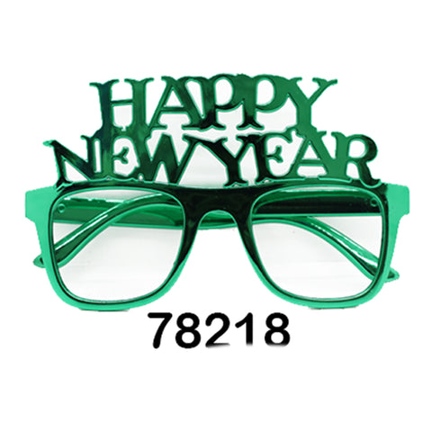 Glasses: Happy New Year Bold Letter Design (12CT) - 78218