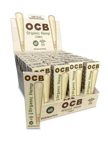 OCB Organic Hemp Cone: 1-1/4 (6 Pack)