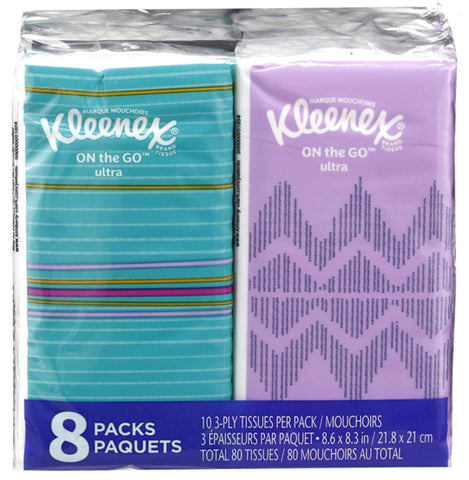 Kleenex On The Go Ultra 8 Ct