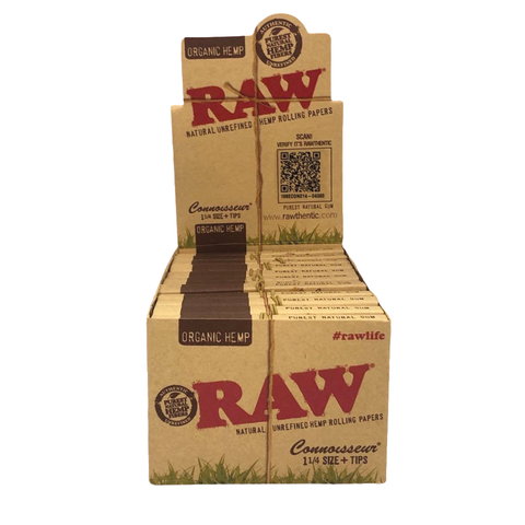 Raw Organic Hemp Connoisseur 1-1/4 + Tips (24CT)