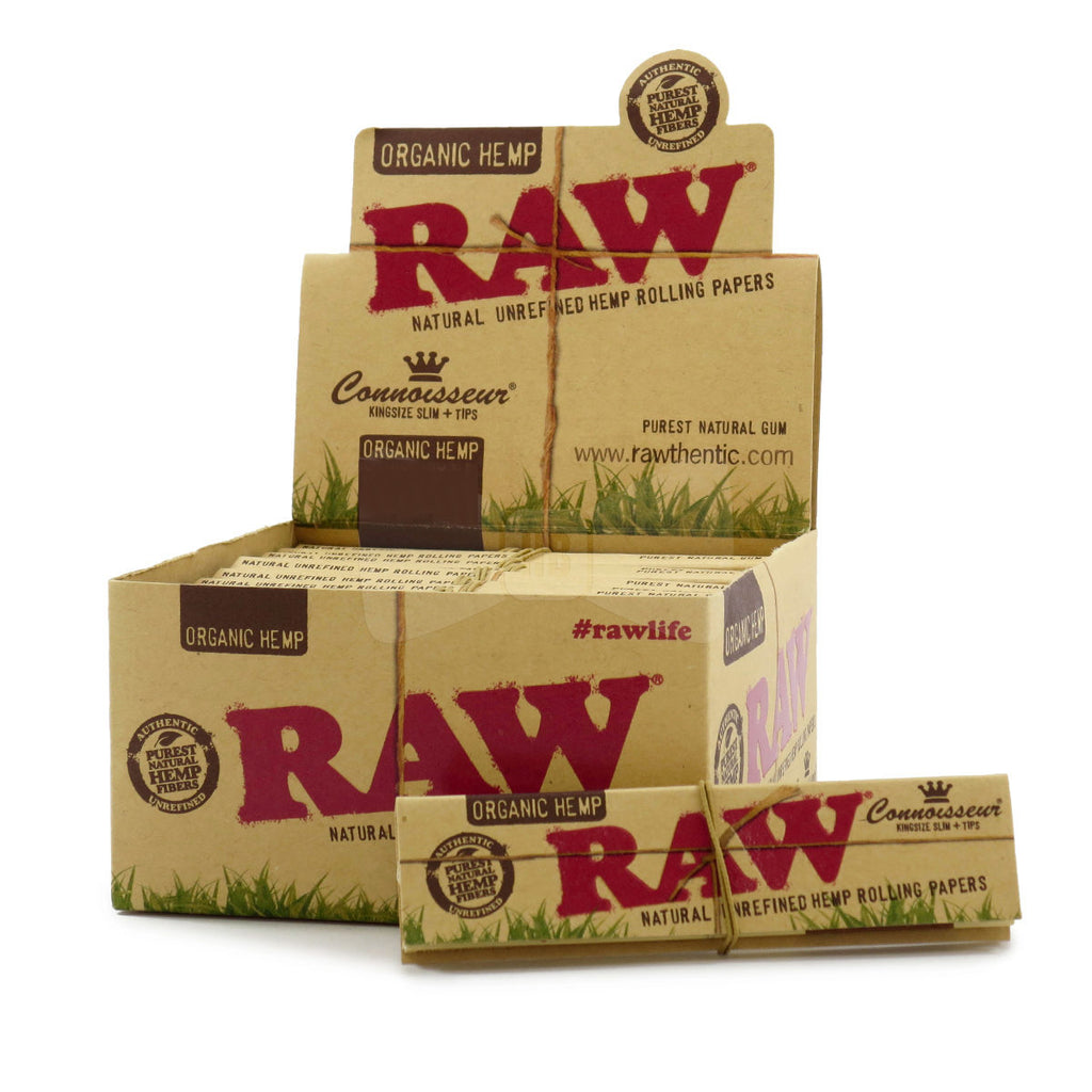 Raw Organic Connoisseur King Size Slim + Tips (24CT)